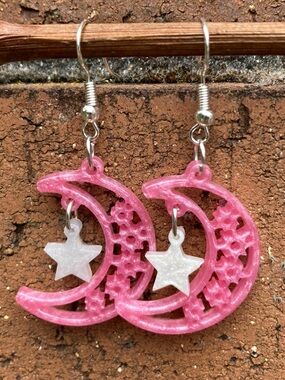 Moon and Star Earrings